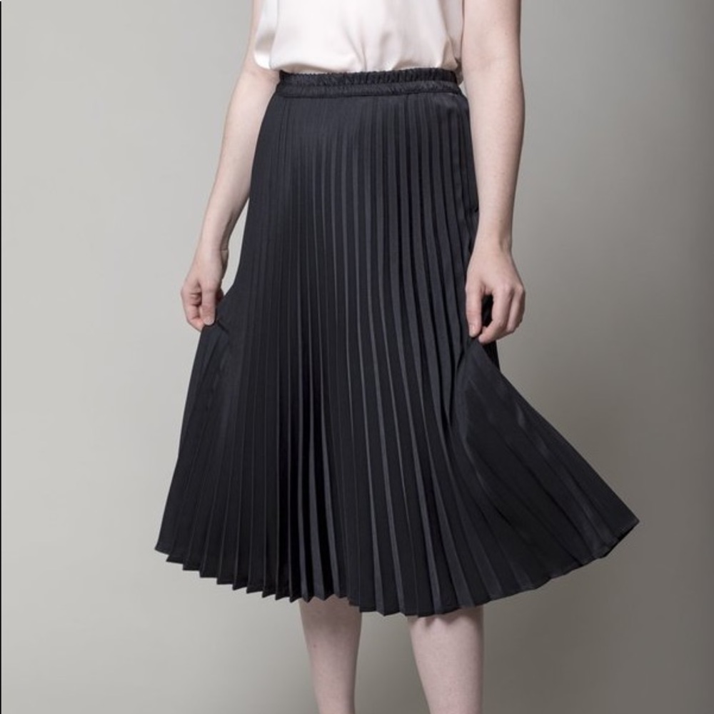 Black Pleated Sienna Skirt